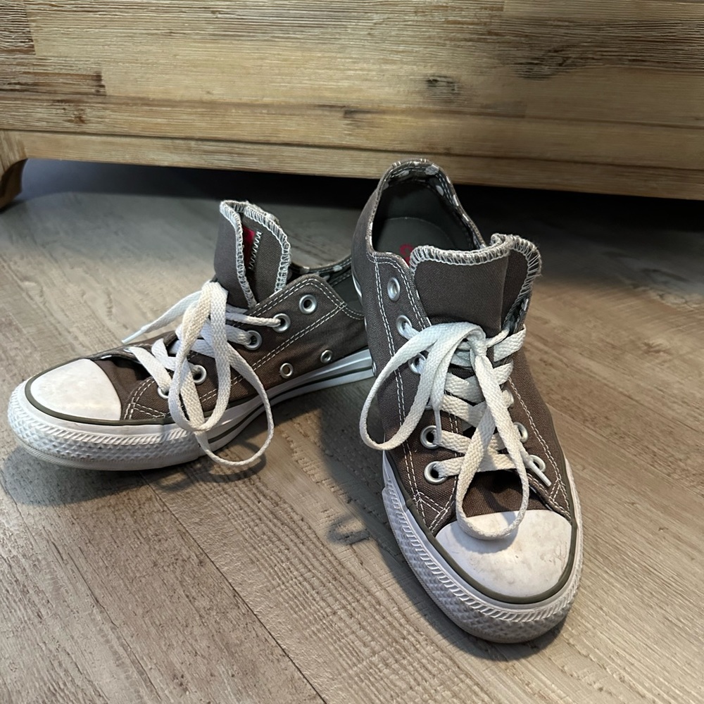 Olive Green Low Top Converse